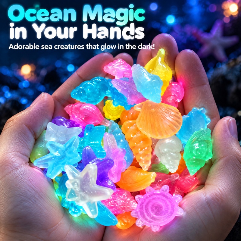 Marine Aquarium - 50-100PCSFluorescent marine life, glowing sea shells,
