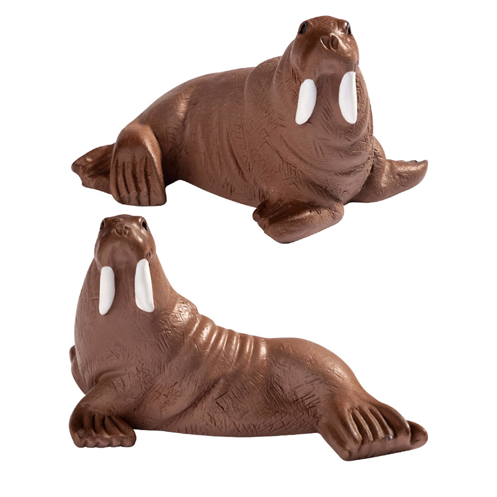 Marine Aquarium - 2Pcs Resin Walrus Miniature Decoration Realistic