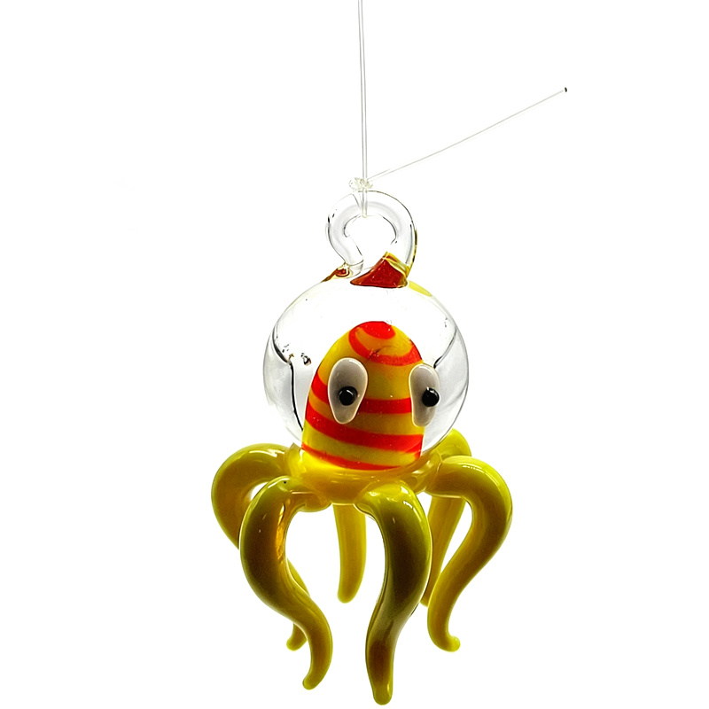 Floating Glass Octopus Figurin - Aquarium Marine World 评论和价格