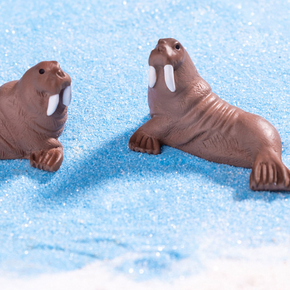 2Pcs Resin Walrus Miniature De - Marine Aquarium 评论和价格